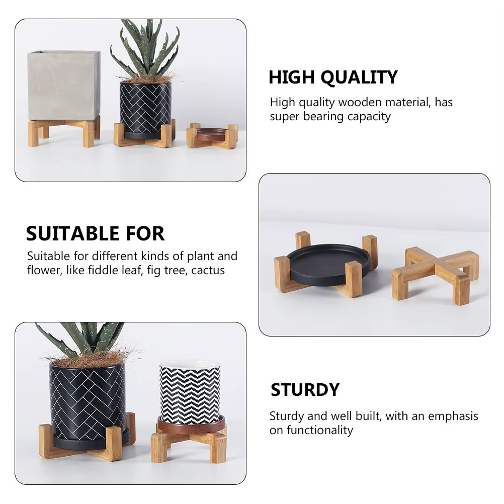 Base de Pot de plantes en bois