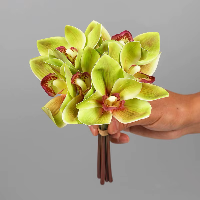 Bouquet de Cymbidium artificiel en Latex