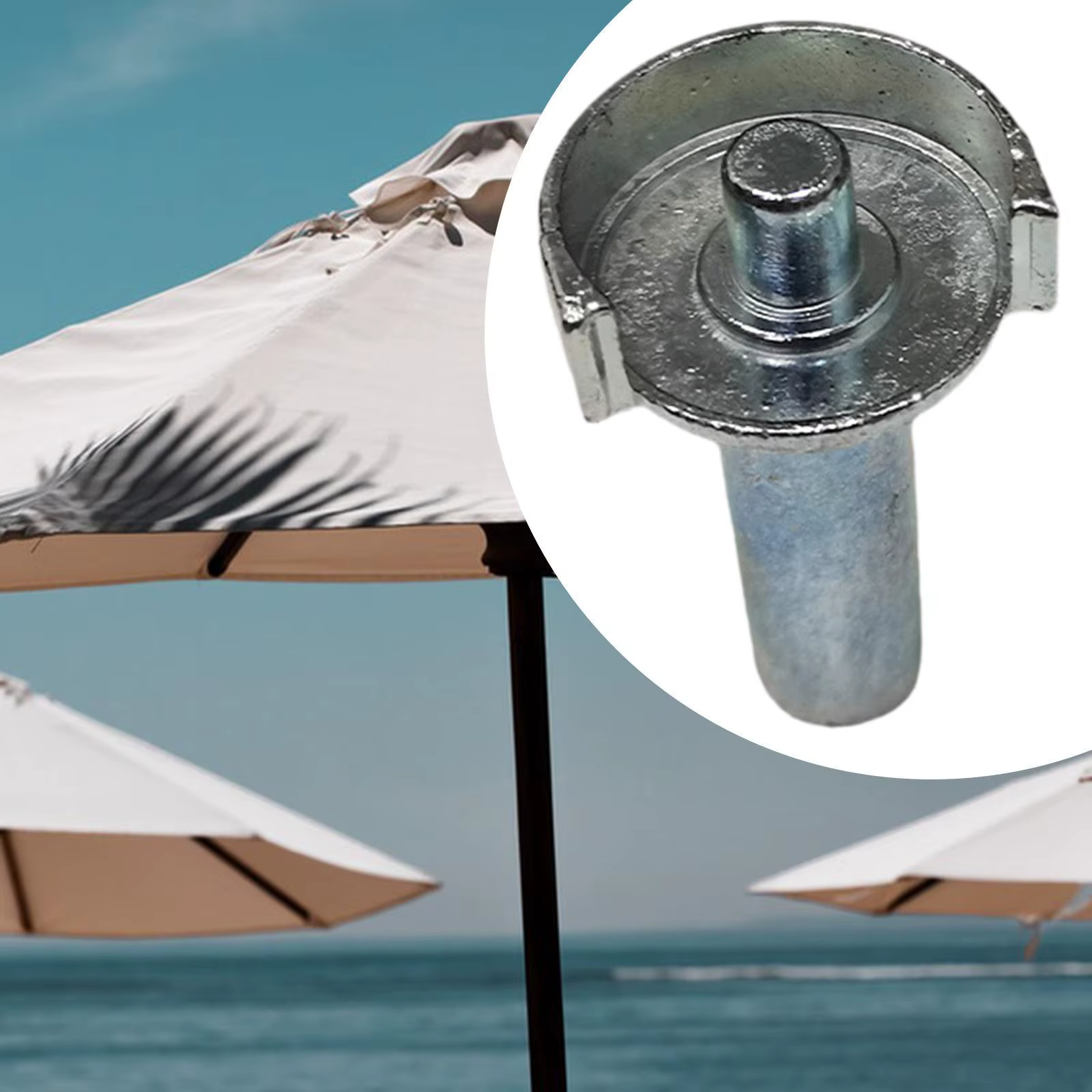 Accessoires RapDuty Replace Repair Part Spool Bar Parasol, Accessoires pour Beach, Pique-nique, délégations, Deck, 3.cUmbrella