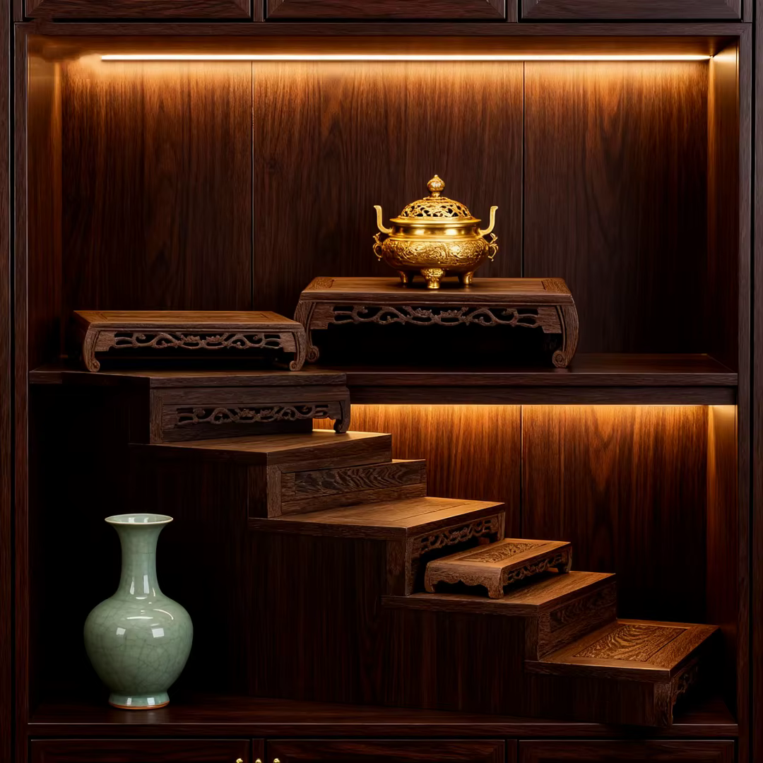 Base de support pour plantes en bois