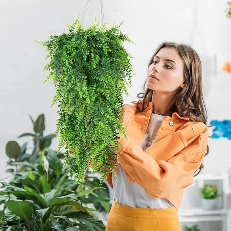 Plantes suspendues artificielles en herbe de Persie