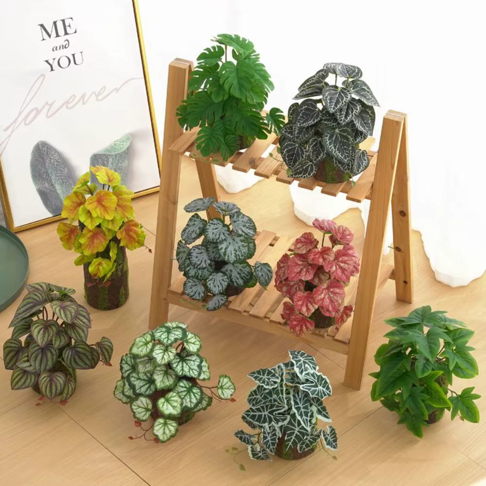 23 feuilles de plantes vertes artificielles