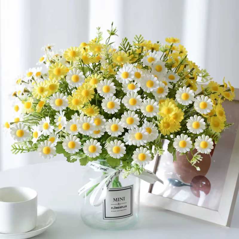 Fleur artificielle de camomille pour la décoration de la maison