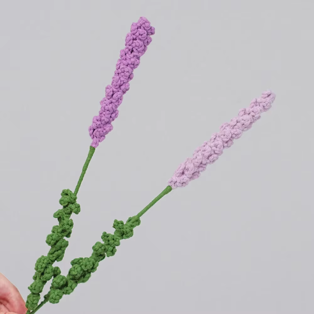 Fleur au crochet lavande