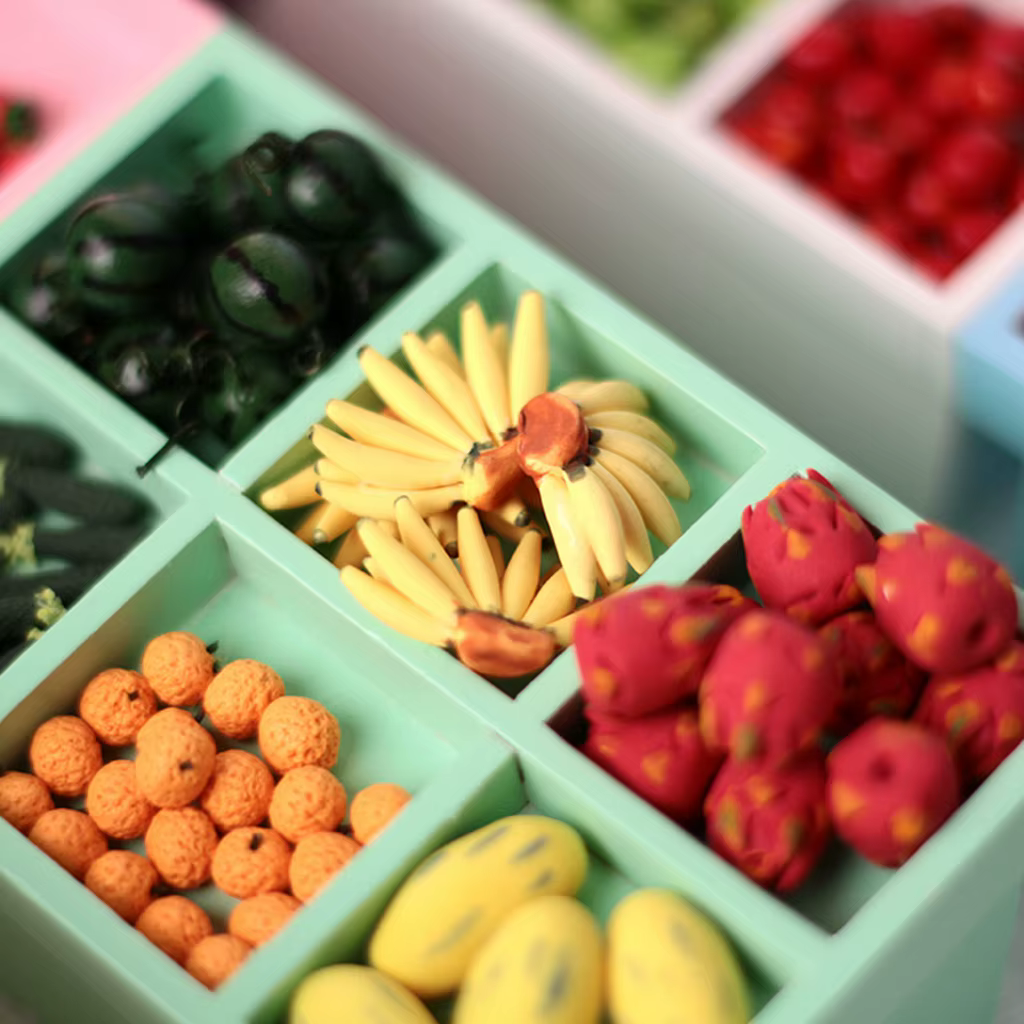 Maison de poupée Miniature, scène de fruits, décoration, Mini Simulation, corde banane, accessoires, jouets, 1/12