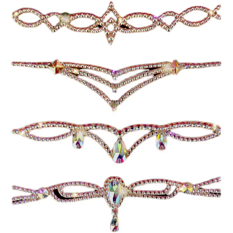 Accessoire de danse du ventre, couvre-chef, chaîne de tête cloutée de diamants, danse orientale, tempérament féminin, accessoires haut de gamme