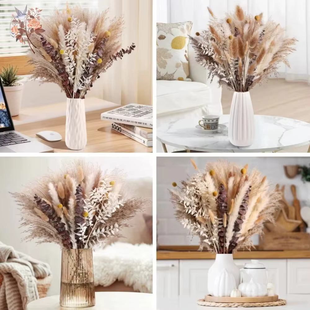 Bouquet de fleurs séchées de Pampas naturelles