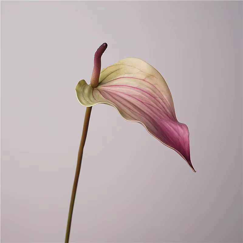 Fleur de palmier artificielle en Latex Anthurium