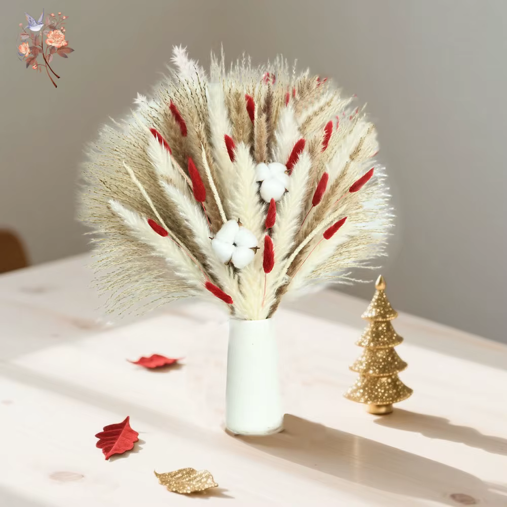 Bouquet de fleurs séchées de noël