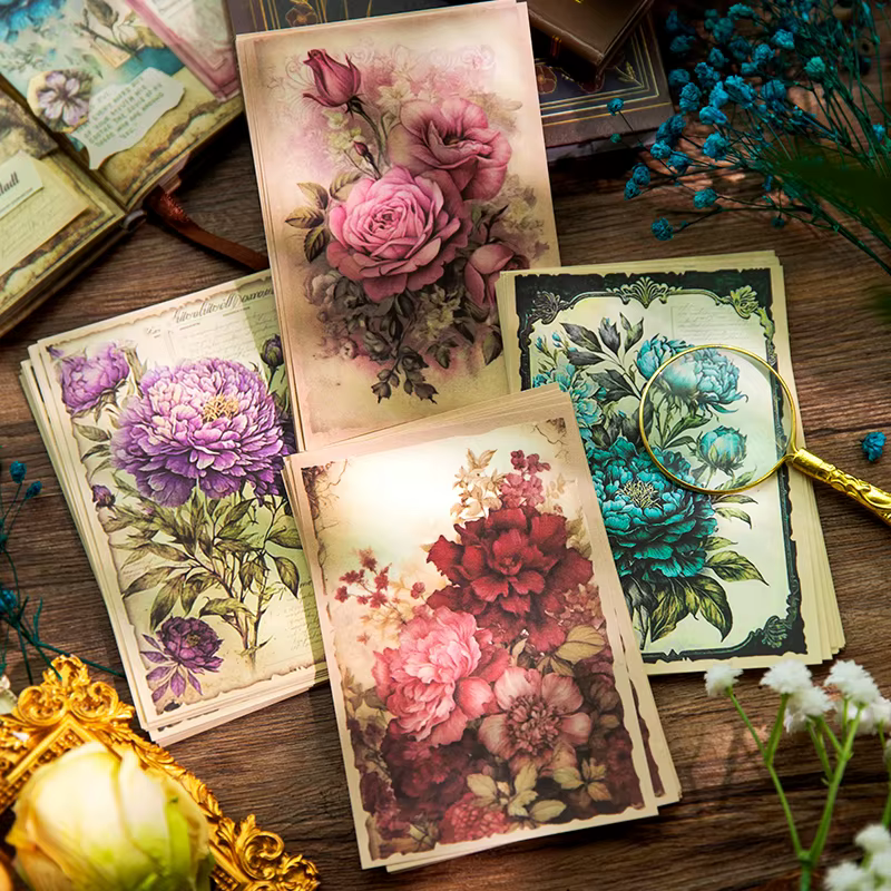 Papier matériel plantes fleurs