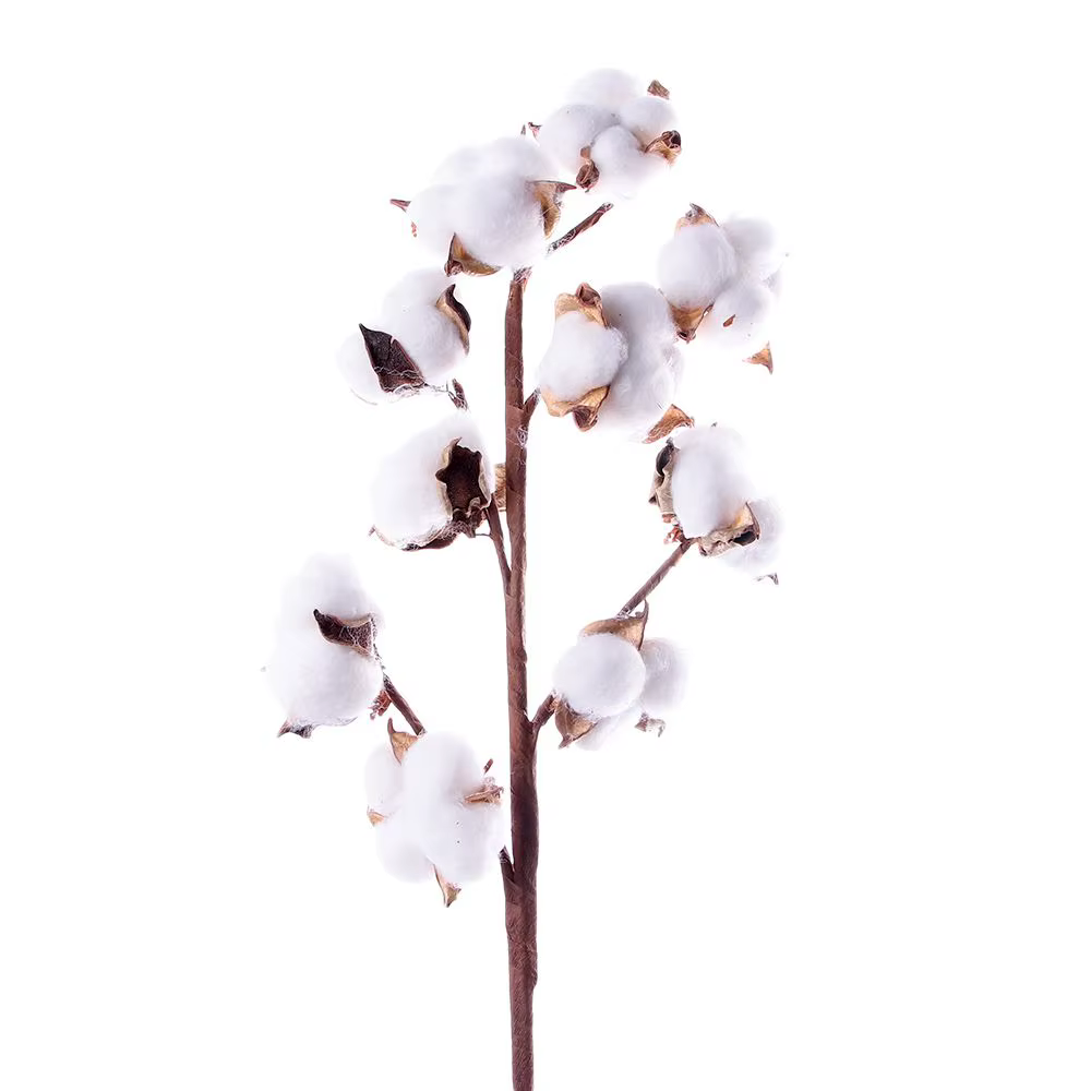 Décor à la maison fait à la main fausse fleur branche florale tige de coton