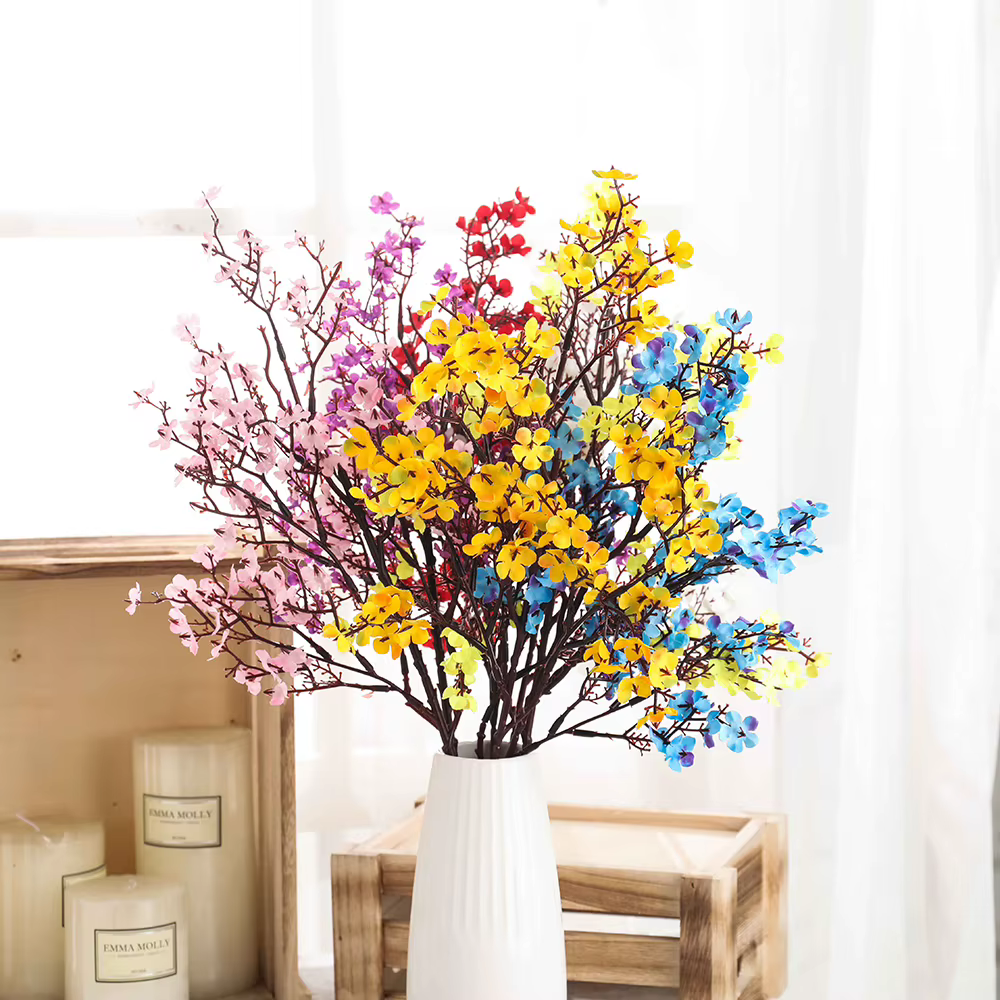 50CM souffle de bébé fleur artificielle soie gypsophile longues Branches décor à la maison plantes faux fête de mariage bricolage décoration ornements
