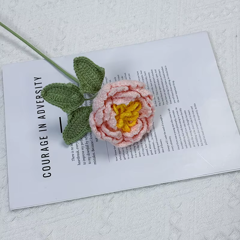 Fleur de pivoine au crochet