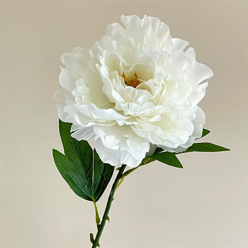 Fleur de pivoine en soie blanche