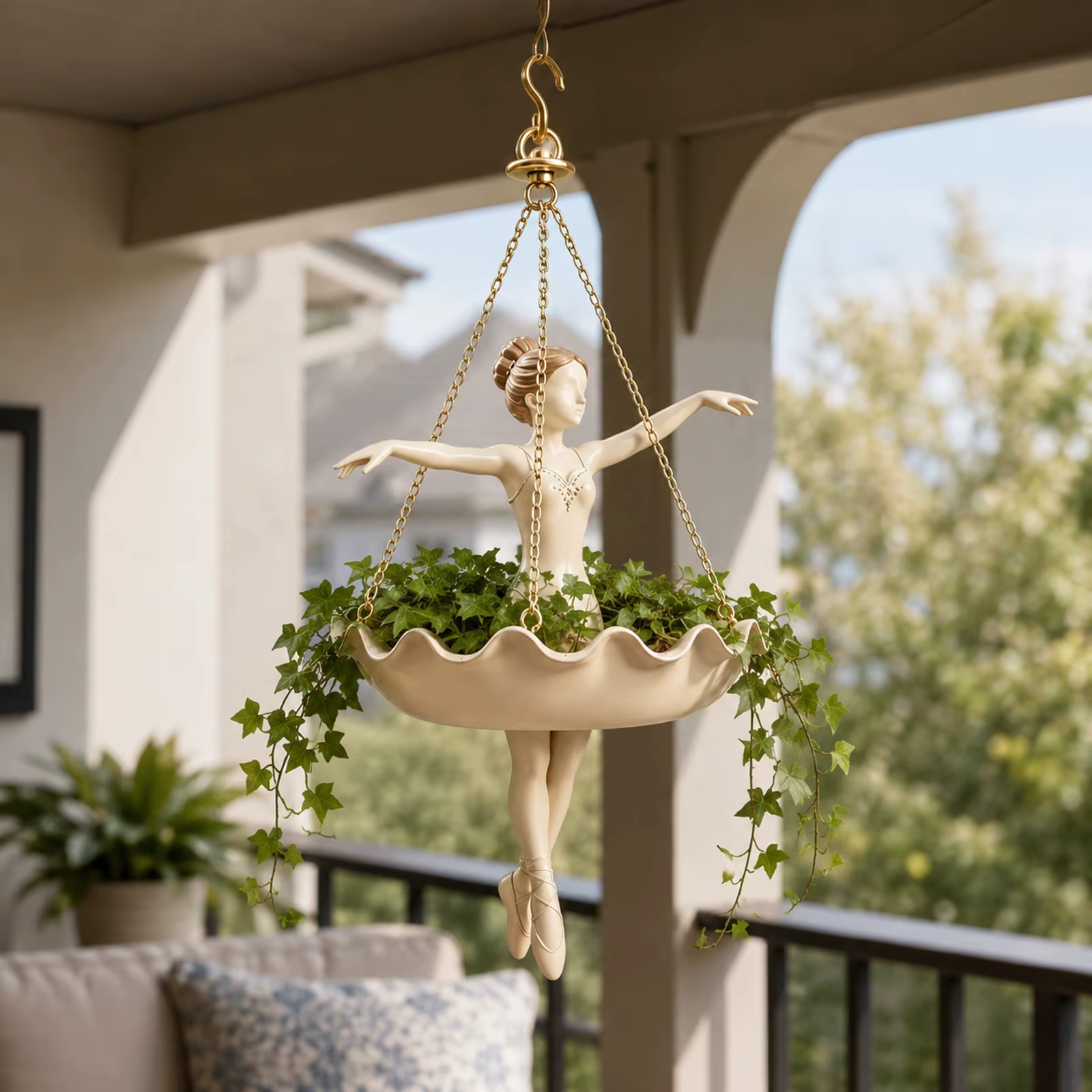 Nouveau pot de fleurs suspendu en forme de ballerine
