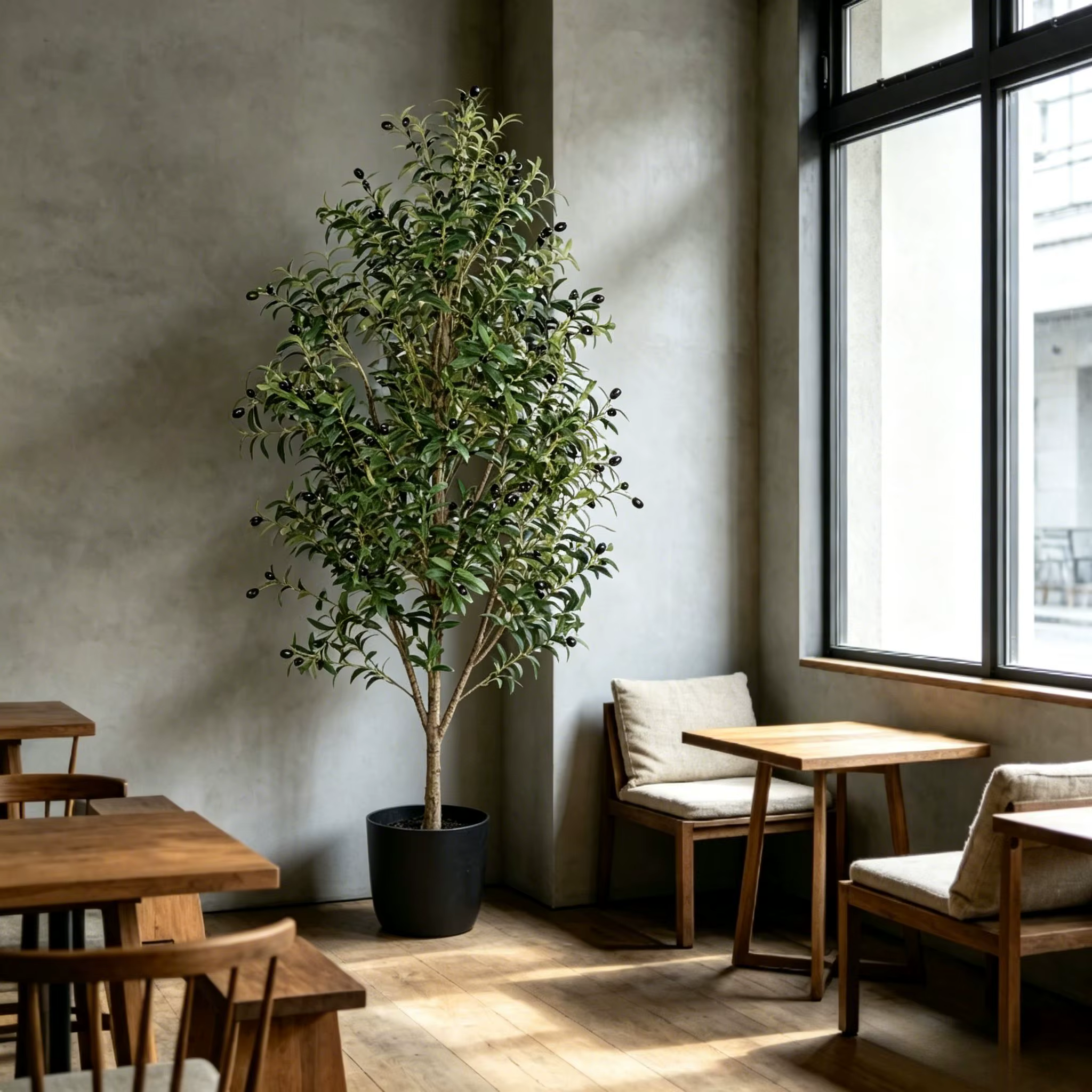 Arbre d'olivier artificiel non dangereux de 110/150/180 cm avec pot
