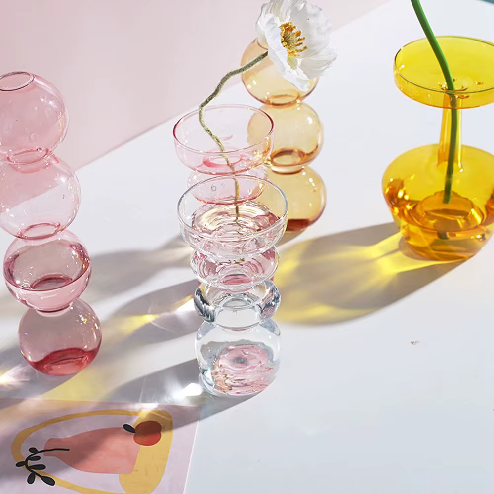 Vase en verre pour plantes hydroponiques