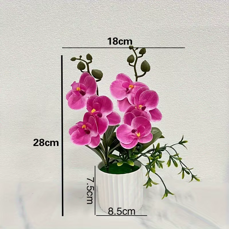 Double paquet de papillons orchidées artificielles avec 6 fleurs