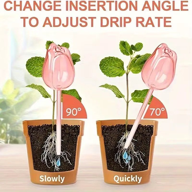 Boules d'arrosage pour plantes tulipes roses
