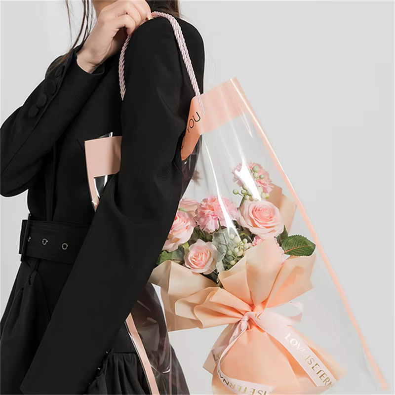 【F】10 pièces de boîtes d'emballage transparentes pour fleurs