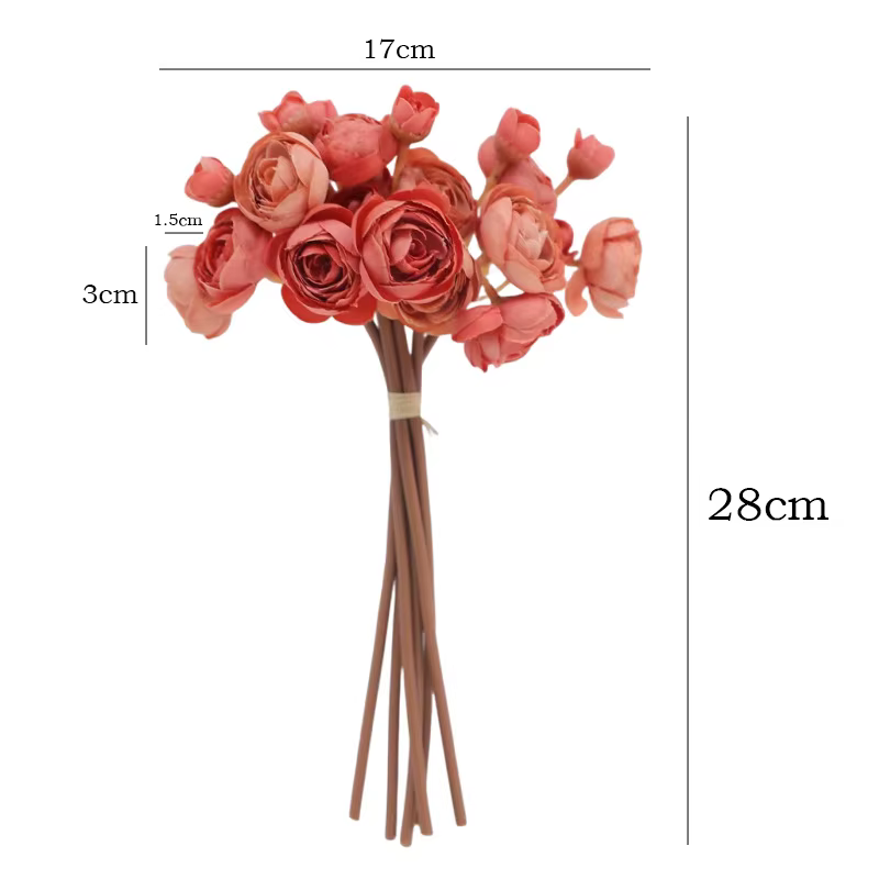 Fausses fleurs artificielles en soie