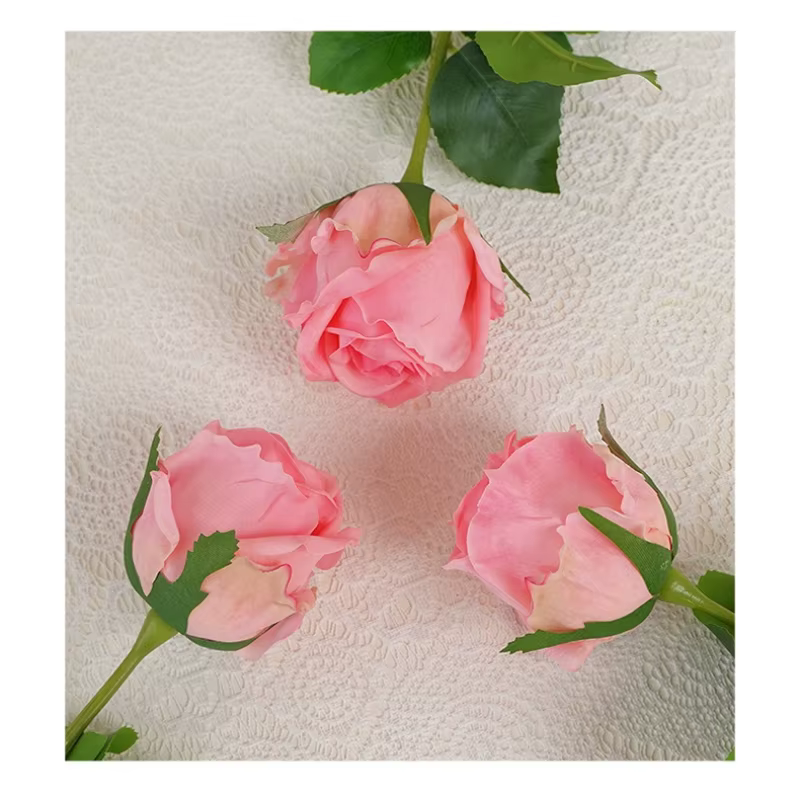 10 pièces de fleurs artificielles blanches au toucher réel