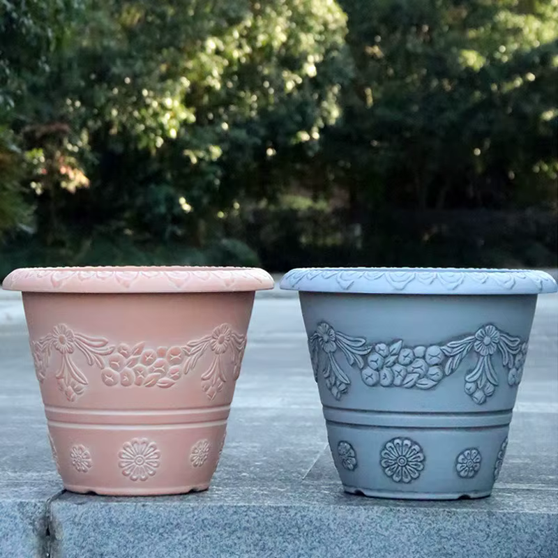 Nouveau pot de fleurs en plastique épaissi et renforcé pour la culture du Pothos