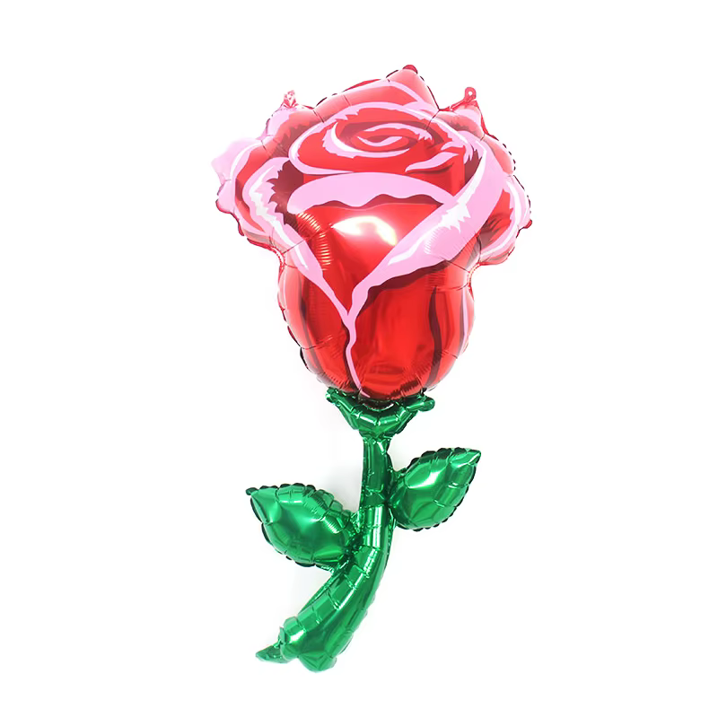 Ballon en aluminium de fleur de Rose