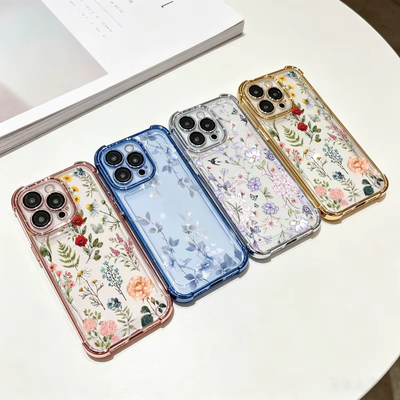 Coque de téléphone à fleurs pour Google Pixel 8 7 10 9 Pro XL 10A 9A 8A 7A 9Pro Pixel9 A, placage floral, nouveau design mignon, antichoc