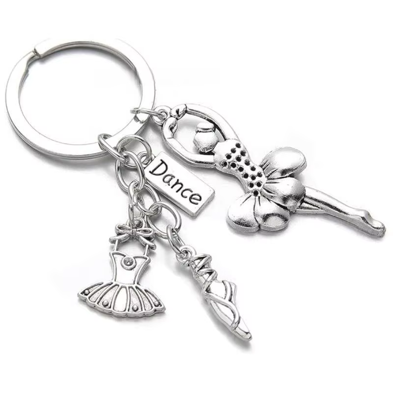 Porte-clés Danseuse de Ballet – Charme Mignon et Durable sur le Thème de la Danse, Anti-décoloration, pour Sac, Cadeau pour Étudiants en Danse