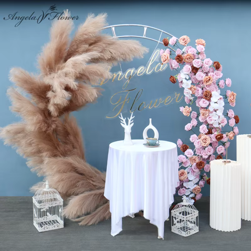 Rose d'herbe de Pampas blanche pour mariage