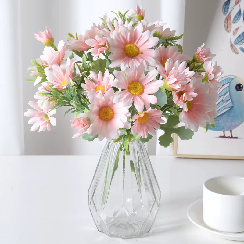 Fleur artificielle de soleil et de chrysanthème