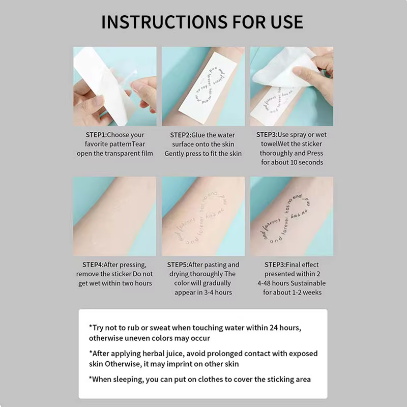Autocollants de tatouage temporaire à base de plantes Cat and Flower, imperméables et durables pendant une à deux semaines, adaptés aux femmes, au bras et à la jambe