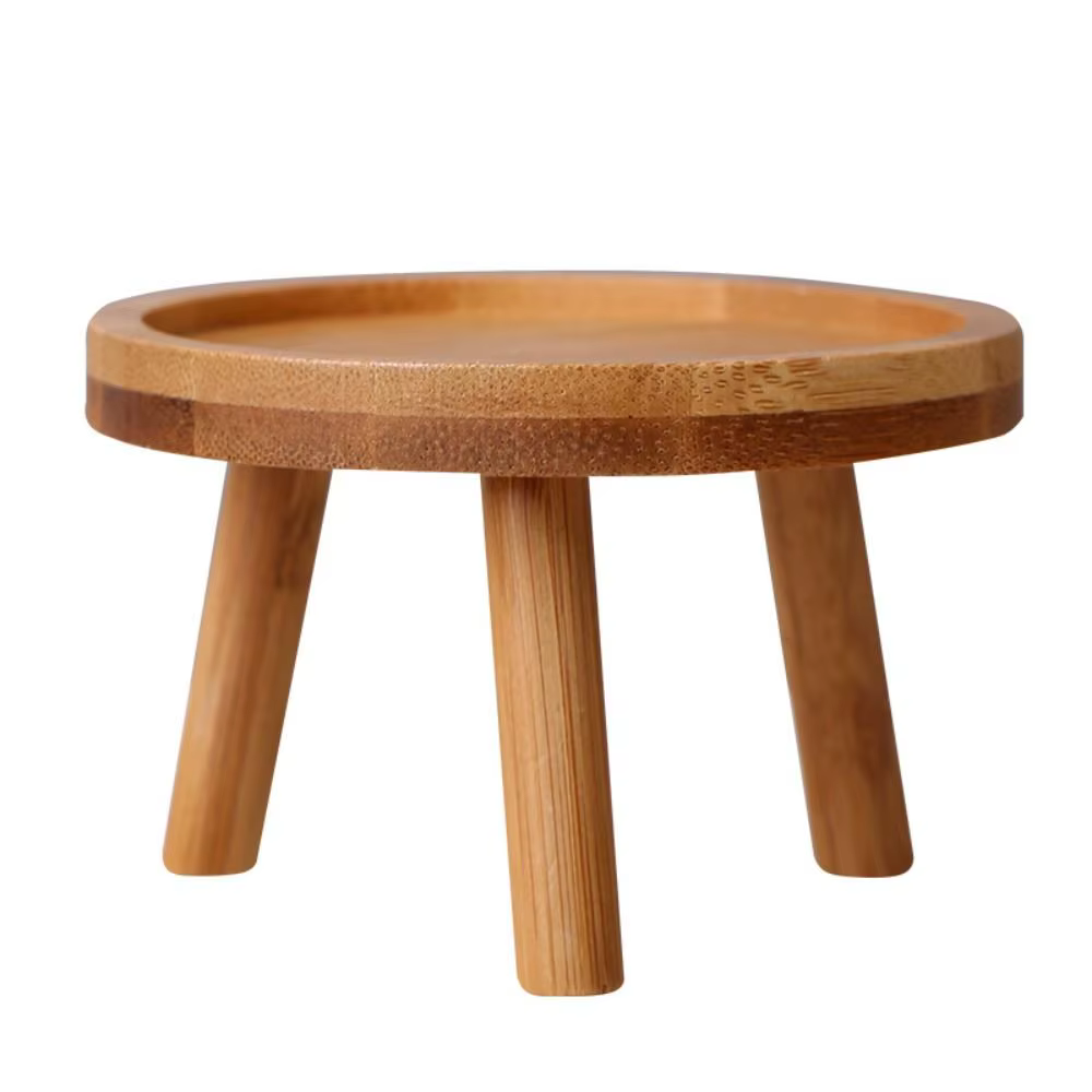 Support de Vase de jardin de fleurs succulentes en bois massif