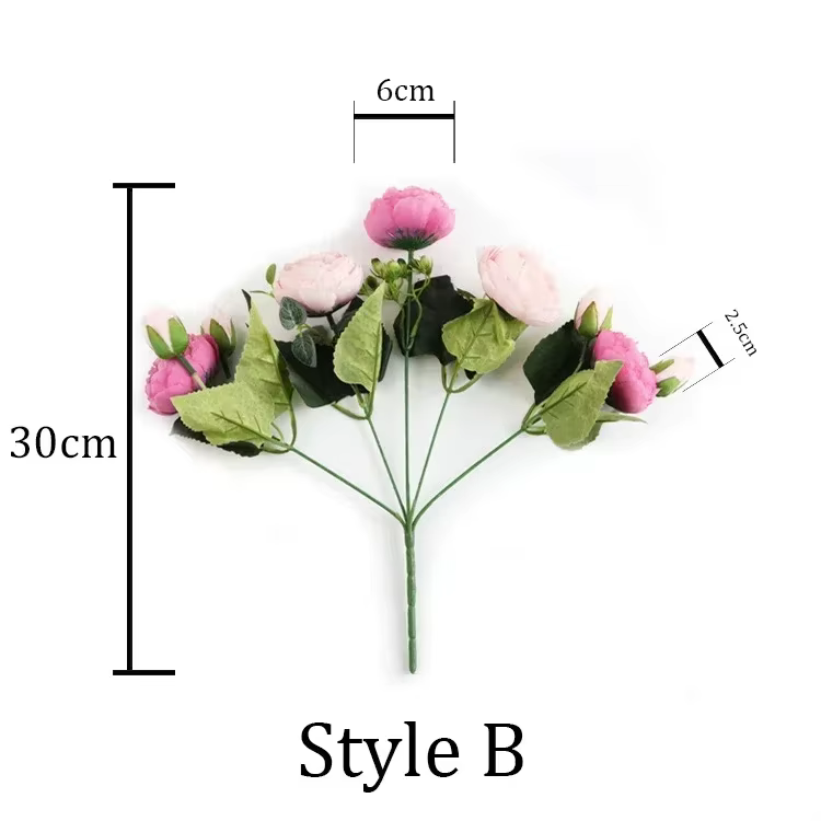 Artificiels de pivoine rose
