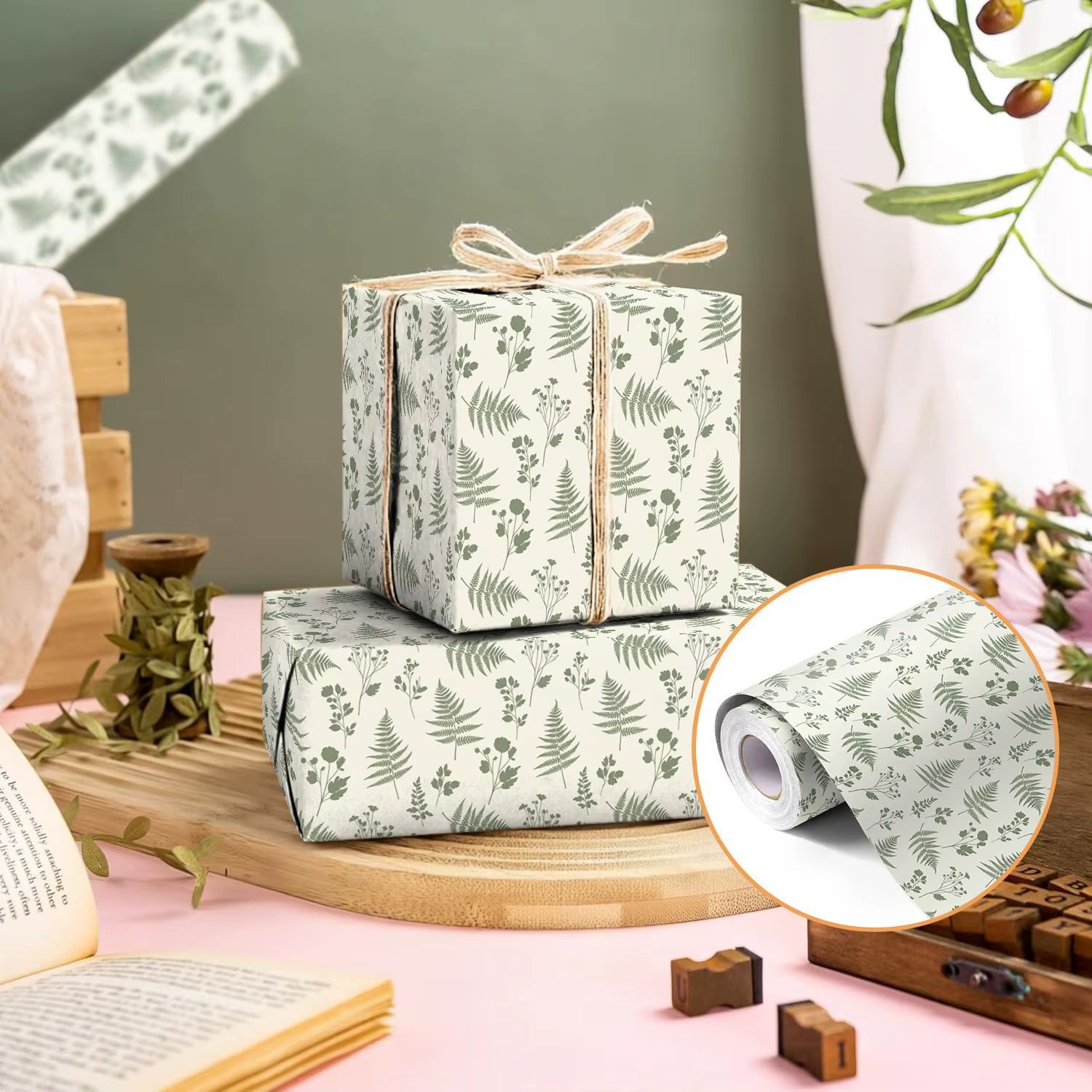 Papier d'emballage pour fleurs