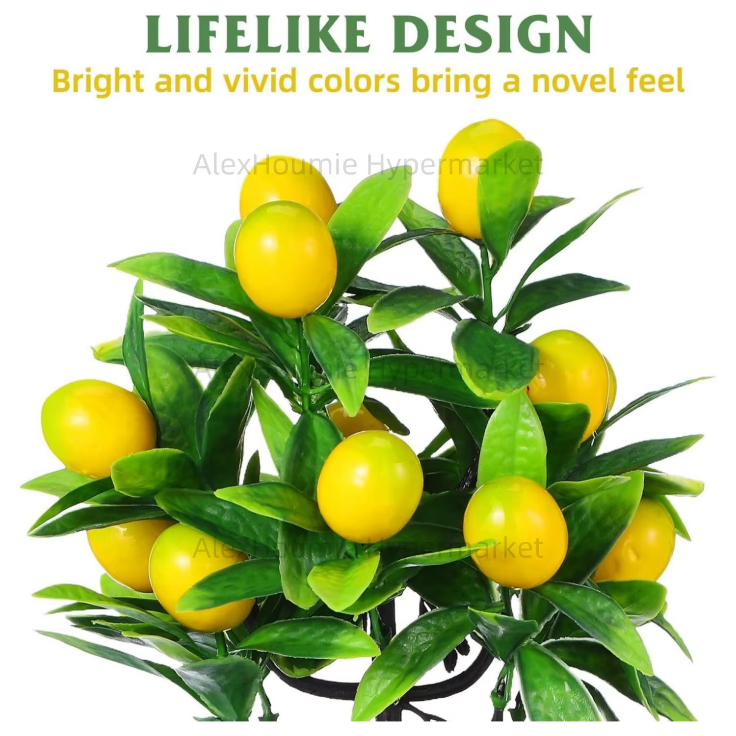 Faux citron vert, petite plante artificielle en plastique
