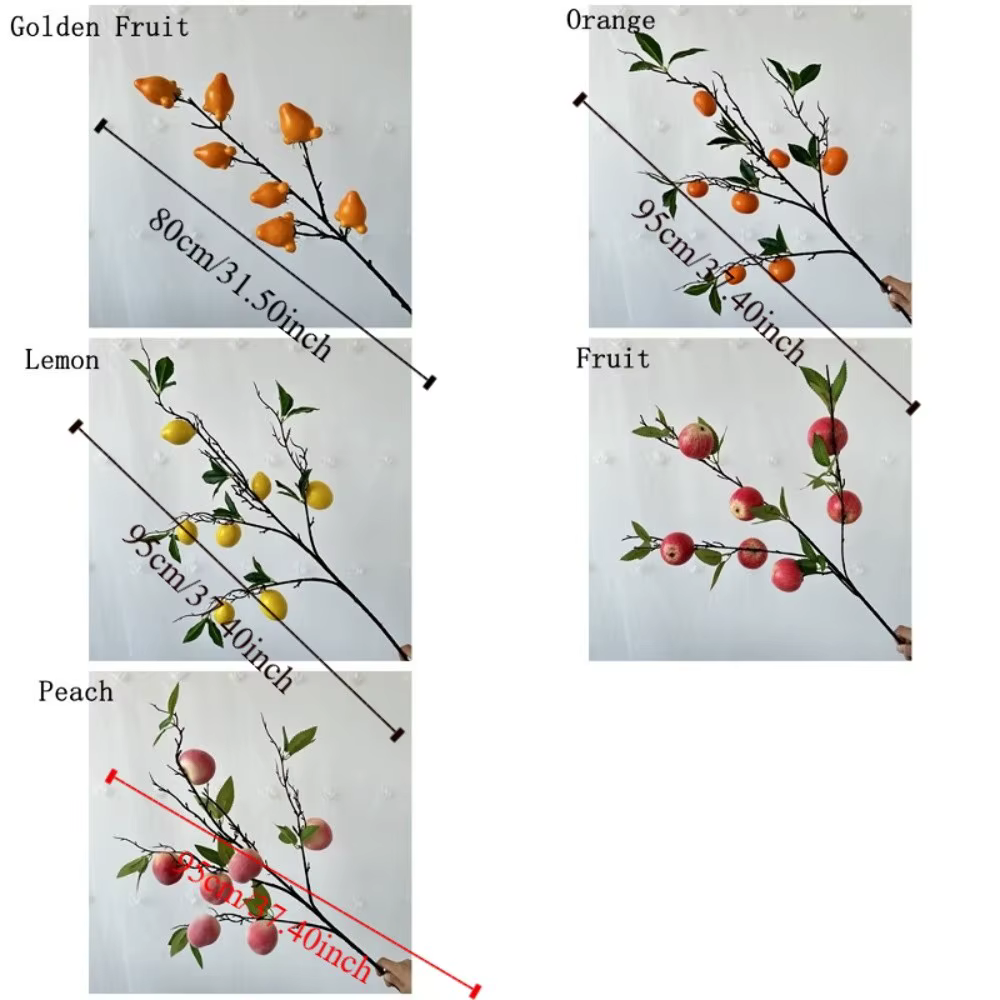 Branches de fruits artificiels réalistes