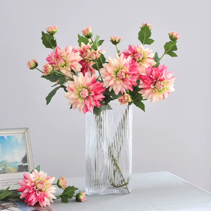 Fleur Artificielle de Nunlia à 3 Têtes Unique
