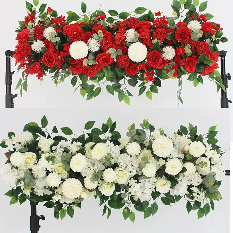 100CM bricolage mariage fleur mur Arrangement Supplie soie Peonie Rose artificielle rangée florale décor