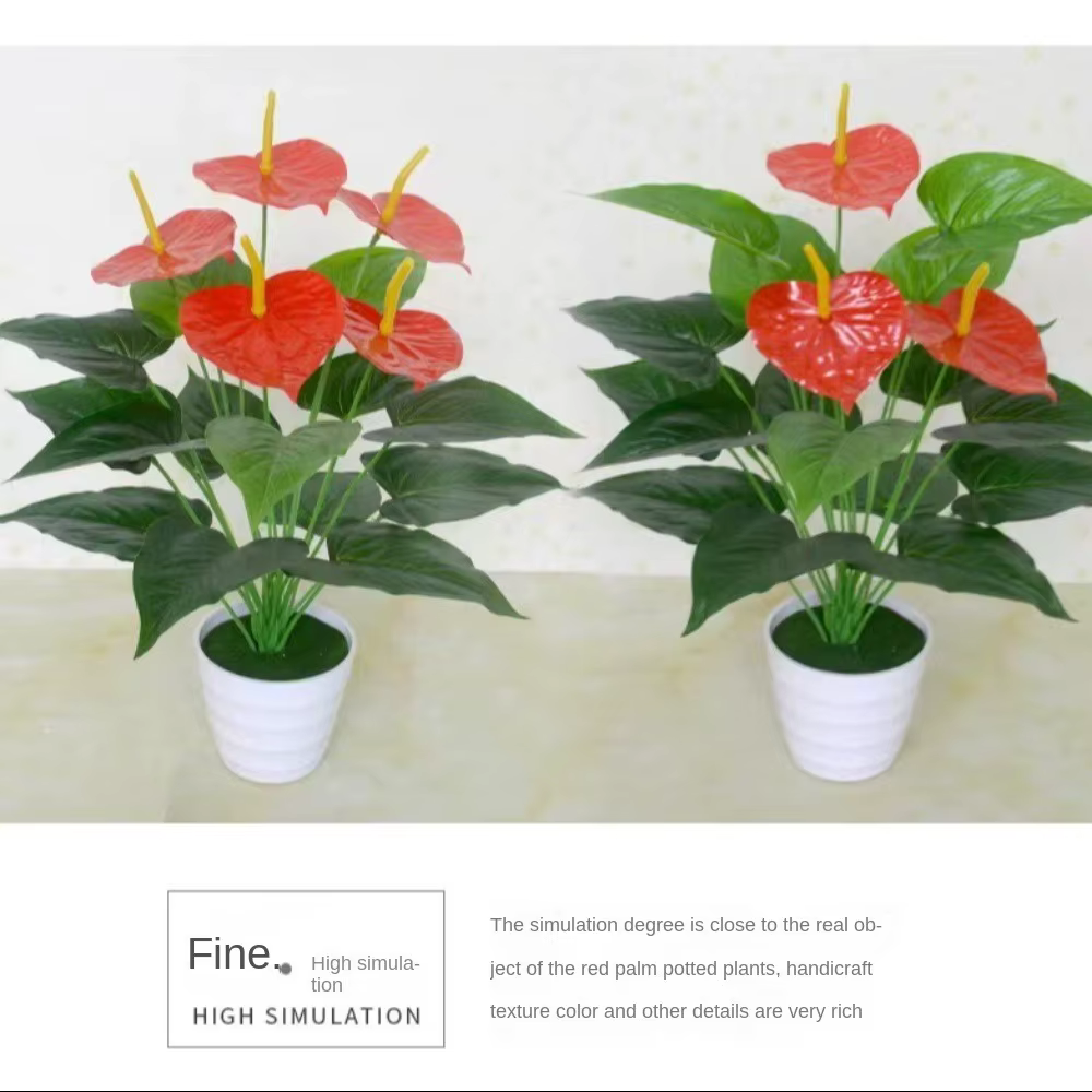Palme rouge artificielle 35/50CM