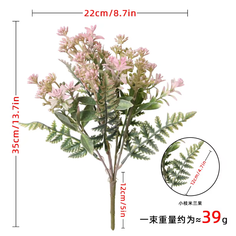 Plantes vertes artificielles à 15 têtes