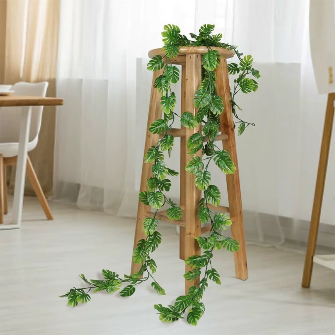 Guirlande de feuilles de Monstera artificielles