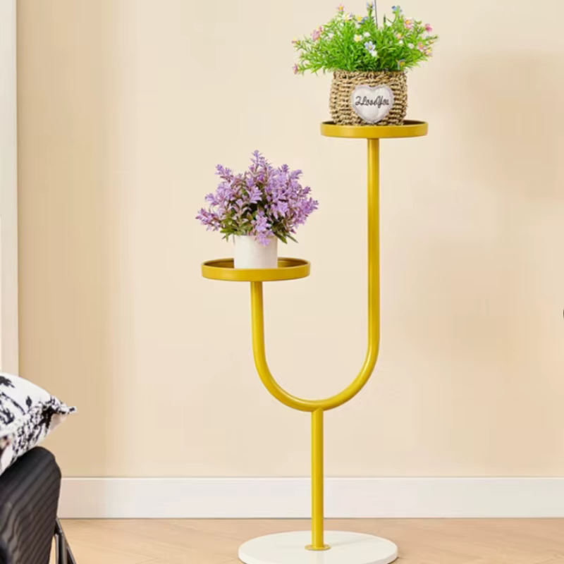 Étagère Flottante Dorée Européenne pour Plantes d'Intérieur