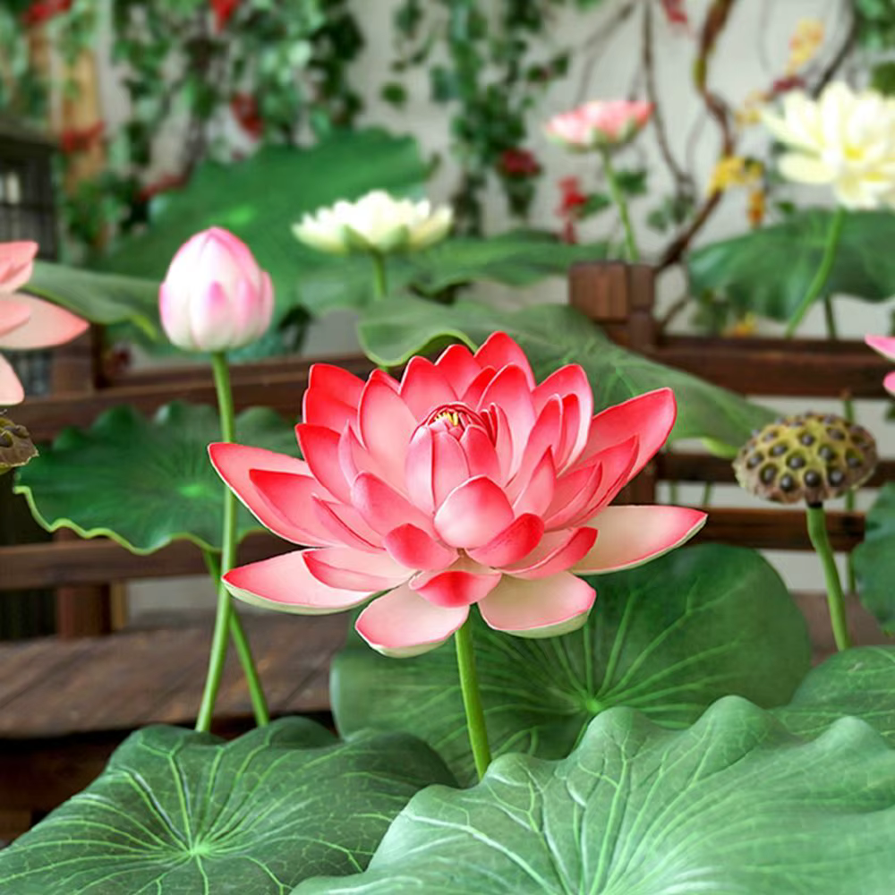 Fleur artificielle paysagère artistique