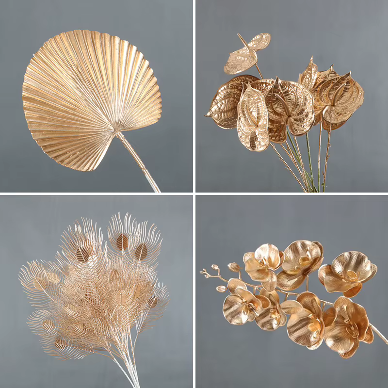 Plantes Dorées Artificielles Cuir oral elu Érable