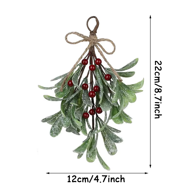 Fleurs Artificielles Givrées pour Décoration de Noël
