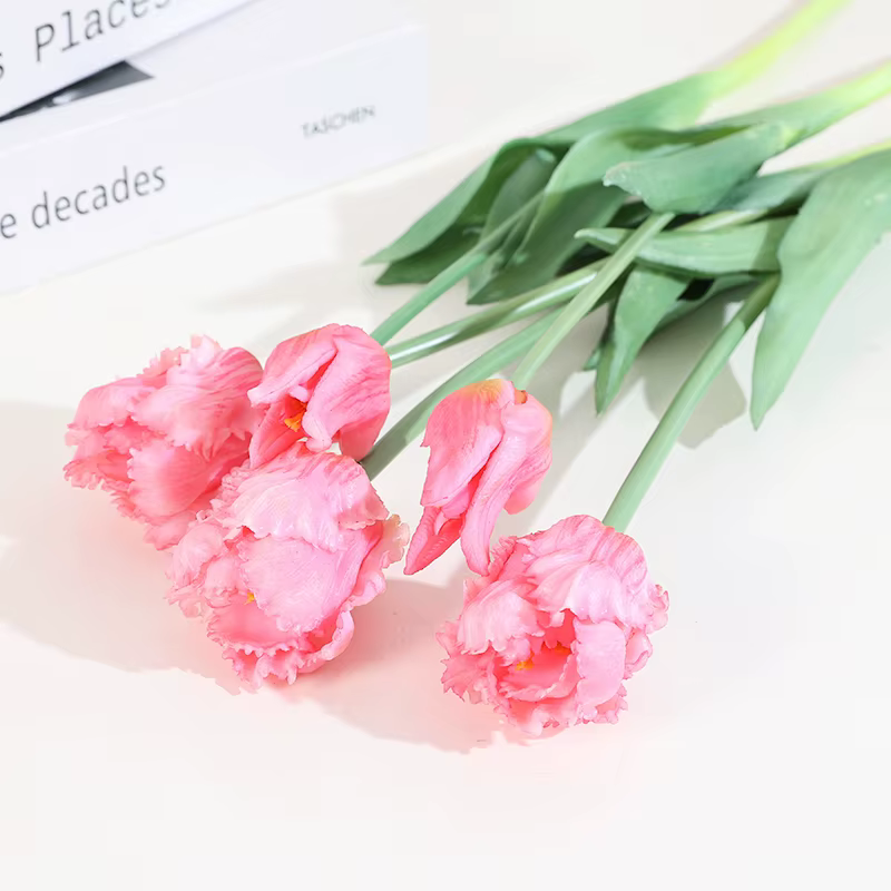 Bouquet de Fleurs Artificielles en Silicone pour Décoration de Maison