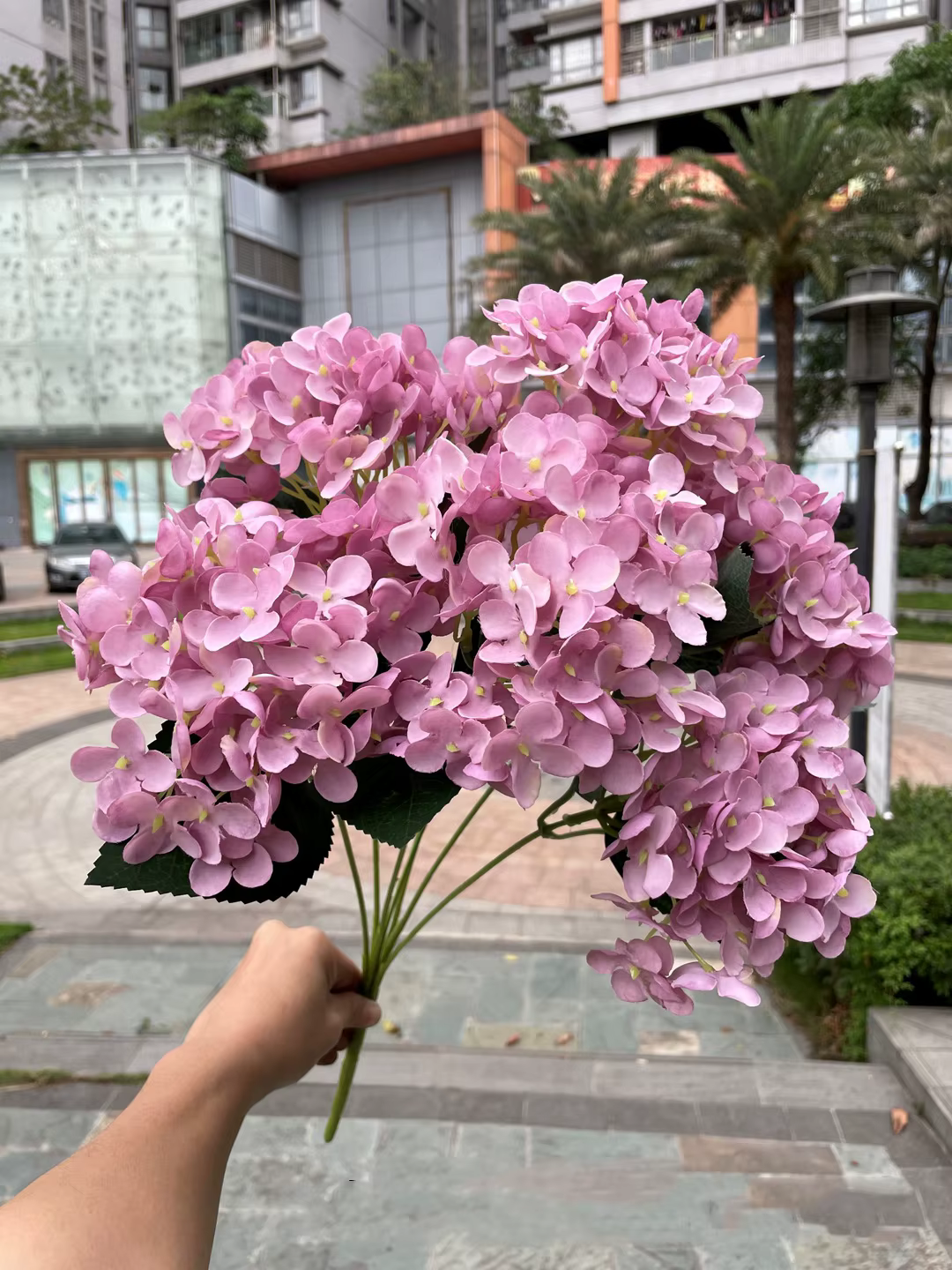 Plante artificielle d'hortensia en soie