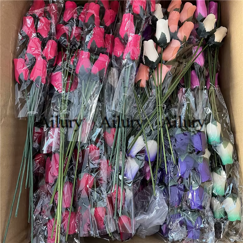 Pointes de roses en bois de 160 cm de diamètre